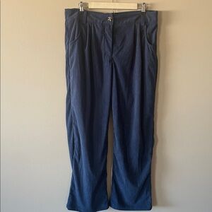 Halara women’s navy blue corduroy pants, large, 2 front pockets